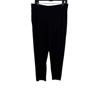 Vince. Black Pull On Elastic Waist Split Hem Dress Pant Women's Medium Pockets